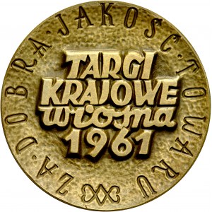 Medal autorstwa Jastrzębowskiego z 1961 roku wybity z okazji Targów Krajowych w Poznaniu.