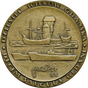 Medal z 1962 roku wybity dla uczczenia tysiąclecia miasta Gdańska.