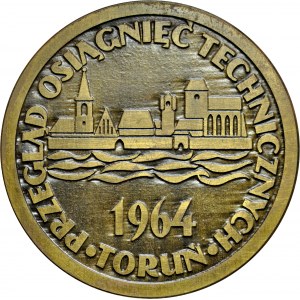 Medal z 1964 roku, wybity na zamówienie Gazety Toruńskiej z okazji przeglądu osiągnięć technicznych.