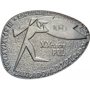 Medal pamiątkowy 1964 roku wybity z okazji III spartakiady zakładowej RZPT Radom.