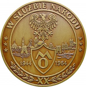 Medal pamiątkowy z 1964 roku za 20 lat w służbie narodu w MO.