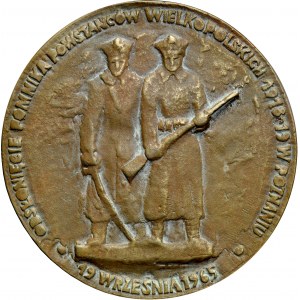 Medal odlewany z 1965 roku wybity z okazji odsłonięcia pomnika Powstańców Wielkopolskich.