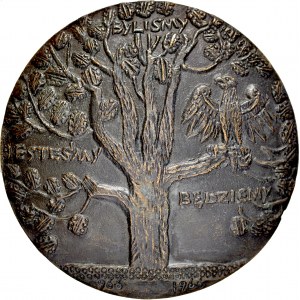 Medal odlewany autorstwa Korskiego z 1966 roku wybity z okazji 1000-lecia Państwa Polskiego.