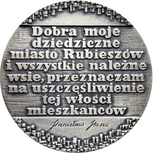 Medal projektu E. Gorola z 1966 poświęcony 150-leciu Towarzystwa Hrubieszowskiego.