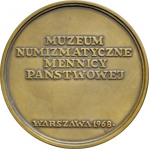 Medal wykonania Wątróbskiej-Frindt z 1968 wybity z okazji 40 lecia – Muzeum Numizmatycznego Mennicy Państwowej.