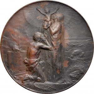 Medal o tematyce religijnej sygnowany Dupre.