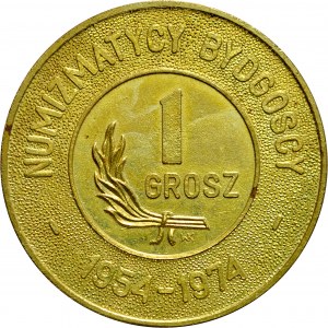 Medal pamiątkowy wybity w 1974 roku z inspiracji numizmatyków bydgoskich z okazji 600-lecia nadania przywileju menniczego.