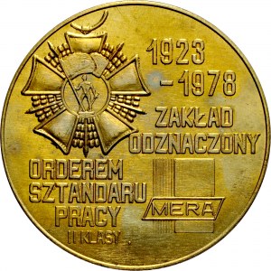 Medal pamiątkowy z 1978 roku ufundowany przez Zakłady Automatyki „ Mera Polna” w Przemyślu.