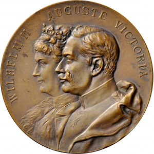 Medal z 1902 roku wybity nakładem Poznańskiego Towarzystwa Numizmatycznego z okazji dni cesarskich w Poznaniu.