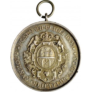 Medalik z 1903 roku, wybity z okazji 650-lecia powstania bractwa strzeleckiego w Poznaniu.