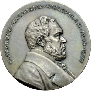 Medal z 1913 roku, autorstwa Cz. Makowskiego i J. Chylińskiego poświęcony 50-leciu reform Aleksandra Wielopolskiego.