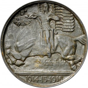 Medal autorstwa Jana Raszki z 1916 poświęcony Józefowi Piłsudskiemu - twórcy legionów polskich.