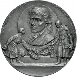 Medal sygnowany Kazimierz Chodziński z 1917 roku, wybity w stulecie śmierci Tadeusza Kościuszki.
