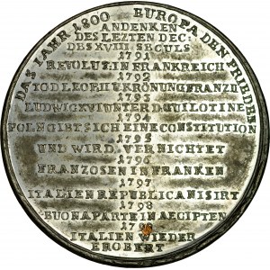 Medal z 1800 roku upamiętniający najważniejsze wydarzenia końca XVIII w., między innymi Konstytucje III Maja.