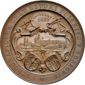 Medal wybity w 1887 z okazji Wystawy Rolniczej i Przemysłowej w Krakowie.