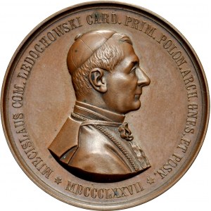 Medal wybity w 1877 roku upamiętniający represje władz zaborczych przeciwko prymasowi, kardynałowi Mieczysławowi Ledóchowskiemu.