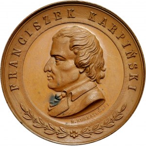 Medal autorstwa M. Kurnatowskiego wybity w 1880 roku z okazji odsłonięcia pomnika poety w Kołomyi.