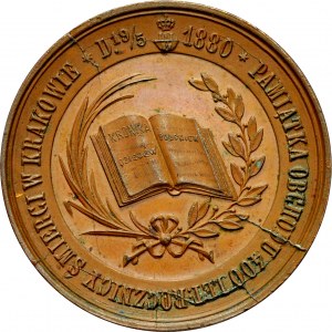 Medal autorstwa W. Głowackiego z 1880 r. wybity z okazji 400-lecia śmierci Jana Gługosza w Krakowie.