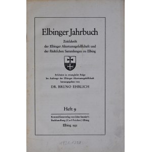 Ehrlich, Rocznik Elbląski, Zeszyt 9, Elbląg 1931.