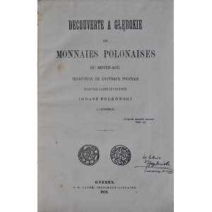 Polkowski I., Wykopalisko głębockie monet polskich, Gniezno 1876.