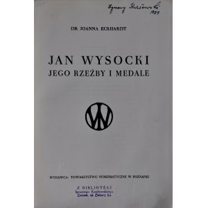 Eckhardt J., Jan Wysocki, Poznań 1939.
