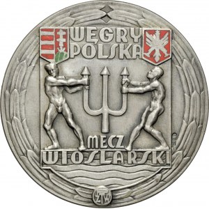  Medal nieznanego autorstwa, wybity w 1938 roku z okazji Meczu Wioślarskiego.