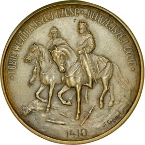 Medal autorstwa Sł. Celińskiego z 1910 roku wybity w pięćsetną rocznicę bitwy pod Grunwaldem.