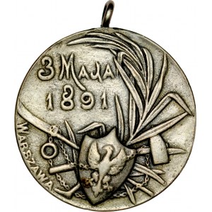 Medalik odlewany w 1891 roku z okazji 100-lecia uchwalenia Konstytucji 3 Maja.