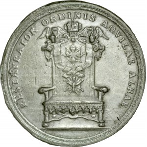 Medal autorstwa Groskurta na ustanowienie Orderu Orła Białego bity prawdopodobnie w 1713 r.