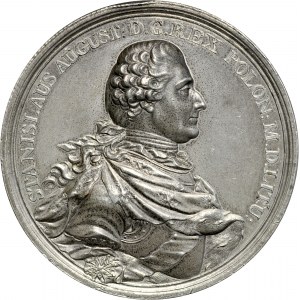 Medal z 1834 roku wybity na zlecenie Franciszka Potockiego ku czci Stanisława Augusta Poniatowskiego.