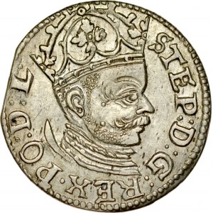 Stefan Batory 1576-1586, Trojak 1584, Ryga.