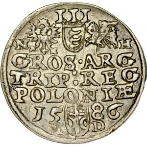 Stefan Batory 1576-1586, Trojak 1586, Olkusz.