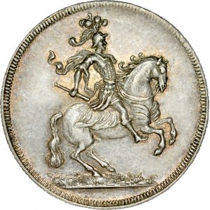 August II Mocny 1697-1733, Dwudukat 1697, Drezno, odbitka w srebrze, RR.