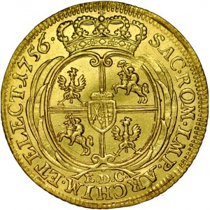August III 1733-1763, Dukat 1756, Drezno.
