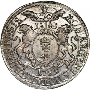 August III 1733-1763, Ort 1759, Gdańsk.