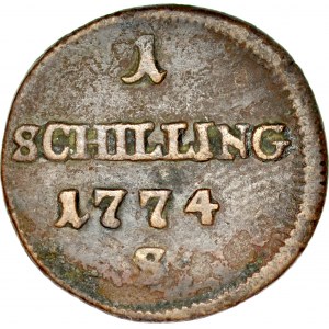 Monety dla Galicji i Lodomerii, Szeląg 1774, Wiedeń.