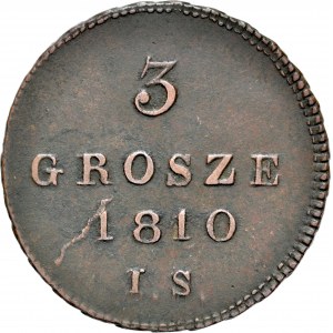 Księstwo Warszawskie, 3 grosze 1810, Warszawa.