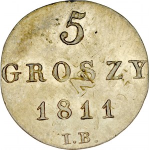 Księstwo Warszawskie, 5 groszy 1811 IB, Warszawa.