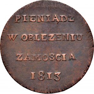 Monety z oblężenia Zamościa, 6 groszy 1813, Zamość. 