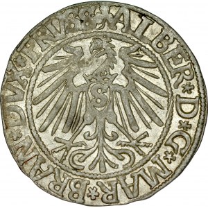 Prusy Książęce, Albrecht Hohenzollern 1525-1568, Grosz 1543, Królewiec.