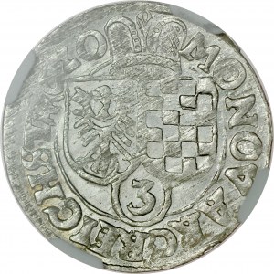 Śląsk, Księstwo Legnicko-Brzesko-Wołowskie, Jan Chrystian i Jerzy Rudolf 1603-1621, 3 krajcary 1620, Złoty Stok.