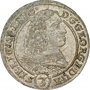Śląsk, Księstwo Legnicko-Brzesko-Wołowskie, Jerzy III Brzeski 1654-1664, 3 krajcary 1660, Brzeg.