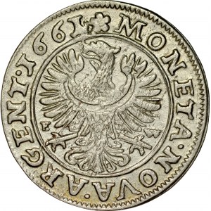 Śląsk, Księstwo Legnicko-Brzesko-Wołowskie, Jerzy III Brzeski 1654-1664, 3 krajcary 1661, Brzeg.