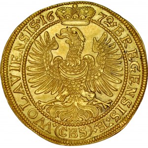 Śląsk, Księstwo Legnicko-Brzesko-Wołowskie, Chrystian 1639-1672, Dwudukat 1672, Brzeg.