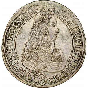Śląsk, Księstwo Wirtembersko-Oleśnickie, Sylwiusz Fryderyk 1668-1697, XV krajcarów 1694, Oleśnica.