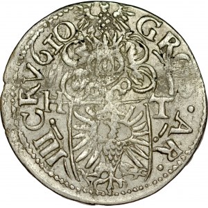 Śląsk, Księstwo Cieszyńskie, Adam Wacław 1579-1617, 3 krajcary 1610, Cieszyn.