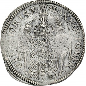 Pomorze, Karol XI 1660-1697, Gulden 1689, Szczecin.