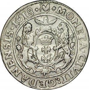 Zygmunt III 1587-1632, Ort 1618, Gdańsk.