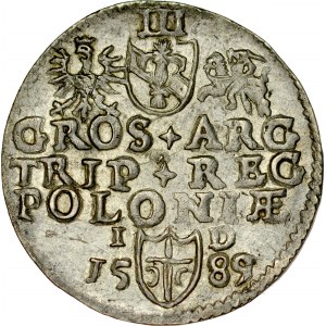 Zygmunt III 1587-1632, Trojak 1589, Olkusz.