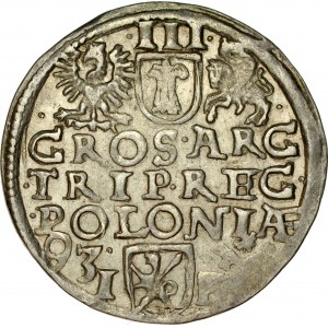 Zygmunt III 1587-1632, Trojak 1593, Poznań.